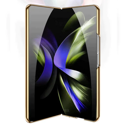 Samsung Galaxy Z Fold 5 Deer Pattern Glass Case - Wine