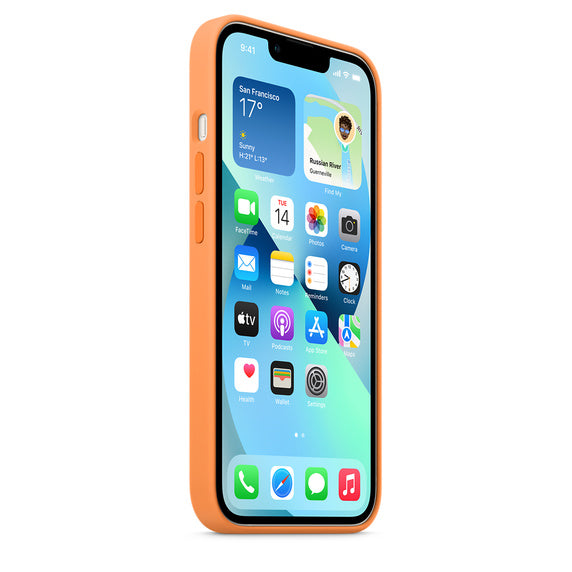 iPhone 13 Liquid Silicon Case with MagSafe - Orange