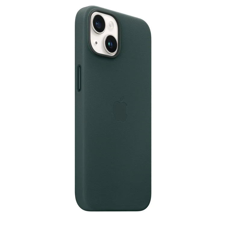 iPhone 13 Leather Case with MagSafe Pine Green