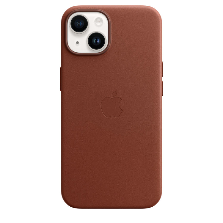iPhone 14 Plus Leather Case with MagSafe - Brown
