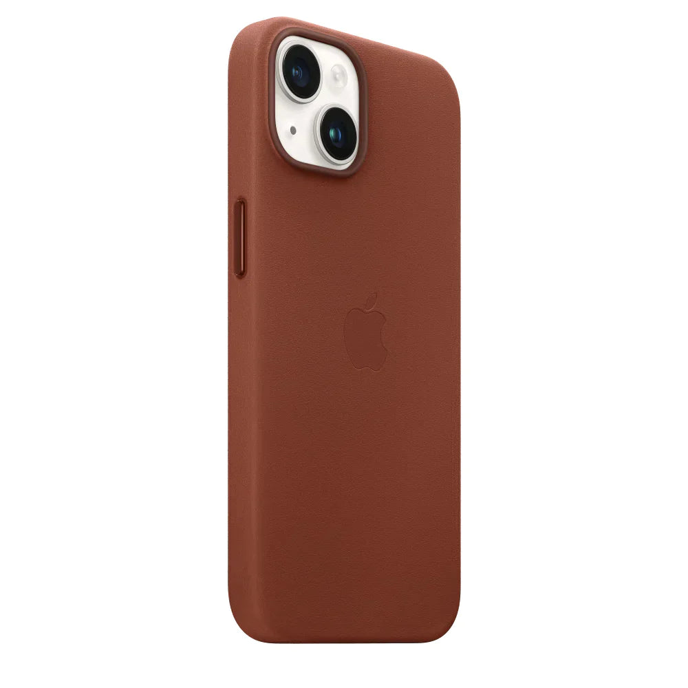 iPhone 14 Plus Leather Case with MagSafe - Brown