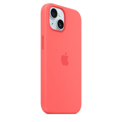 iPhone 15 Silicon Case with Magsafe Case-Red