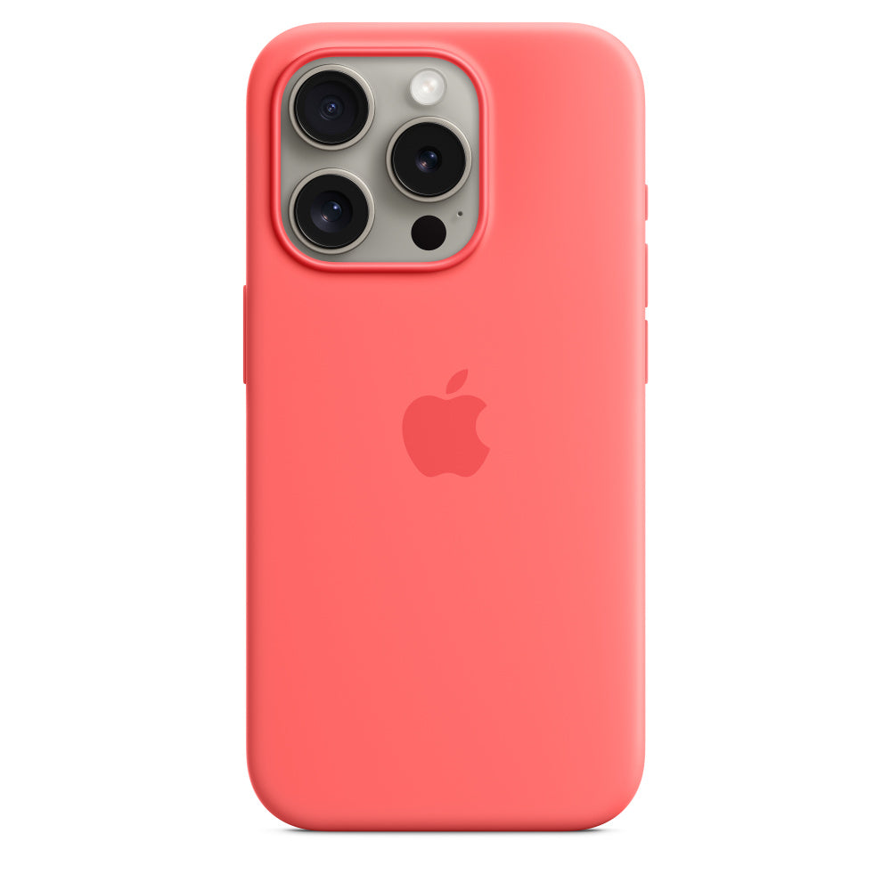 iPhone 15 Pro  Silicon Case with Magsafe Case - Red