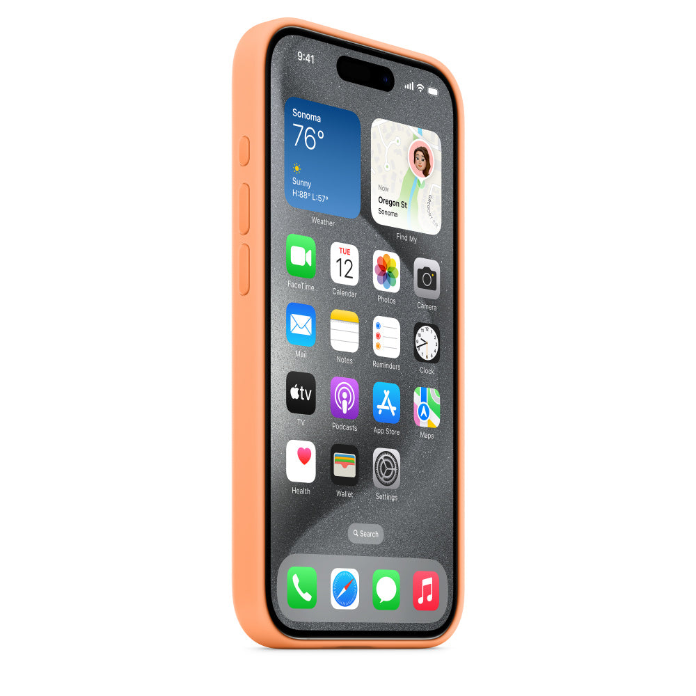 iPhone 15 Pro Max Silicon Case with Magsafe-Orange