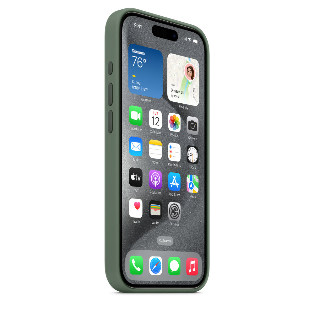 iPhone 15 Pro Max Silicon Case with Magsafe-Green