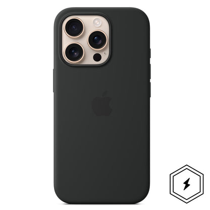 iPhone 16 Pro Max Silicon Case with Inbuilt Camera Control Button & Magsafe - Black