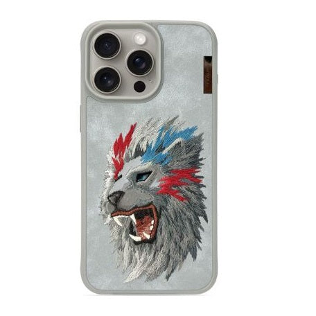 iPhone 15 Pro Max Nimmy Official Embroidery Loin Shockproof Case - Titanium