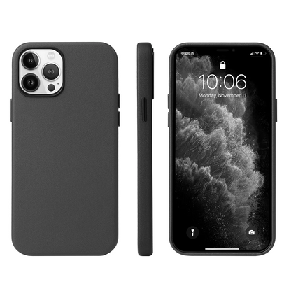 K-Doo iPhone 13 Pro Leather Back Cover Case - Black