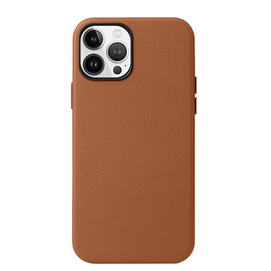 K-Doo iPhone 13 Pro Leather Back Cover Case - Brown