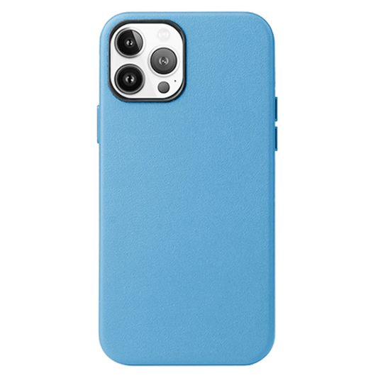 K-Doo iPhone 13 Pro Leather Back Cover Case - Sierra Blue