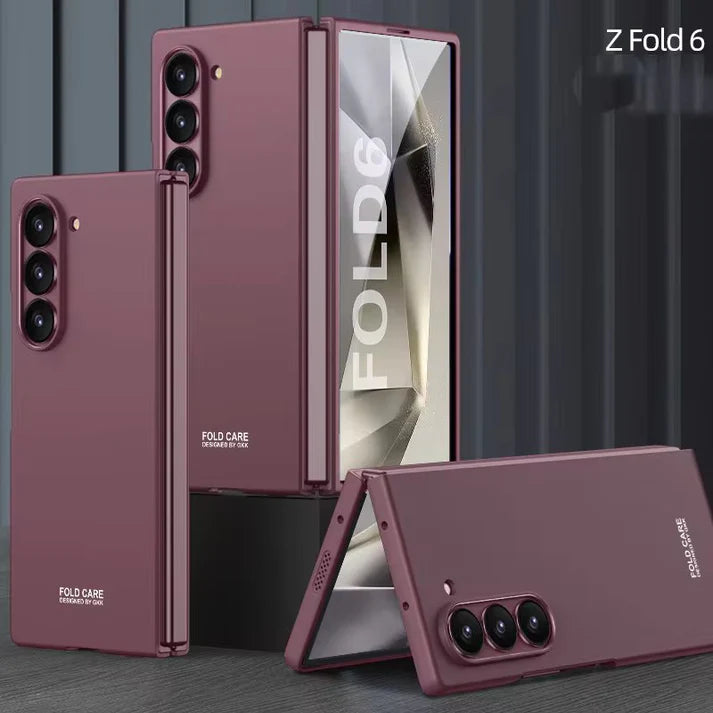 Samsung Galaxy Z Fold 6 GKK Ultrathin PC Case with Camera Protection Back Cover - Wine