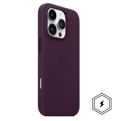 iPhone 16 Pro Max Leather Case with MagSafe & IC Animation - Purple