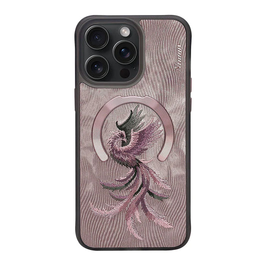 iPhone 15 Pro Nimmy Official Fantasy Animal Leather Case with Magsafe - Phoenix