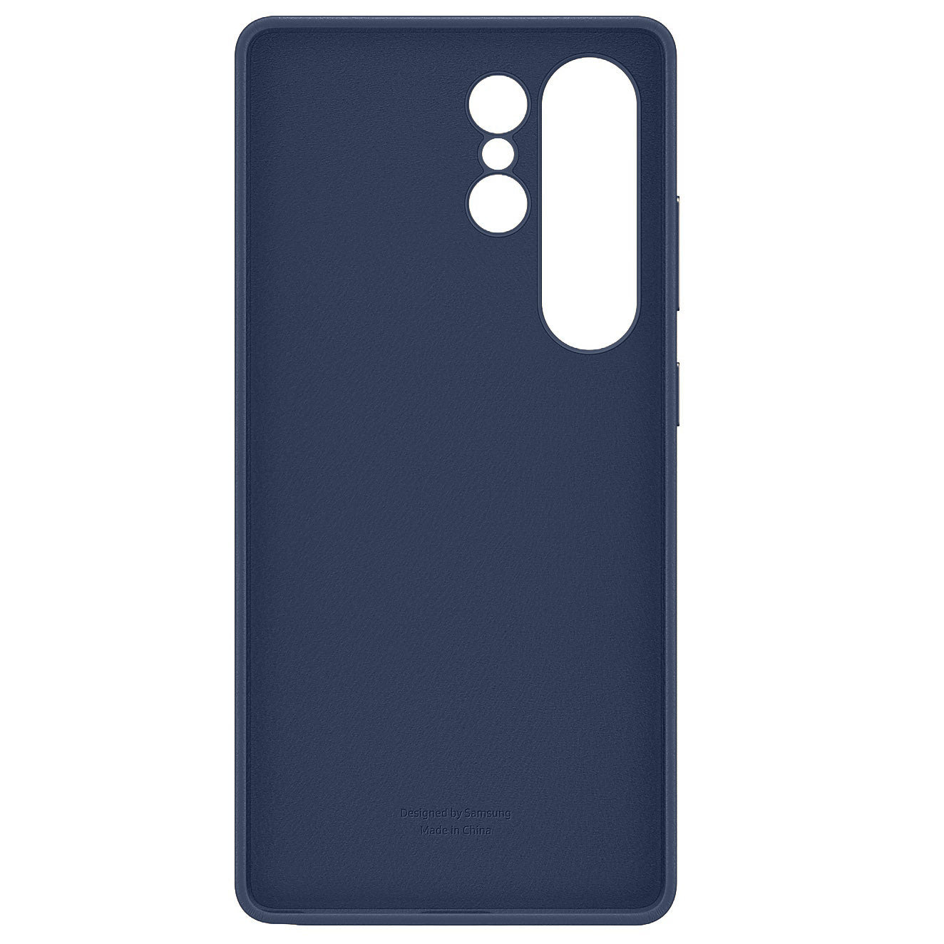 Samsung Galaxy S25 Ultra Leather Back Cover Case -Navy Blue