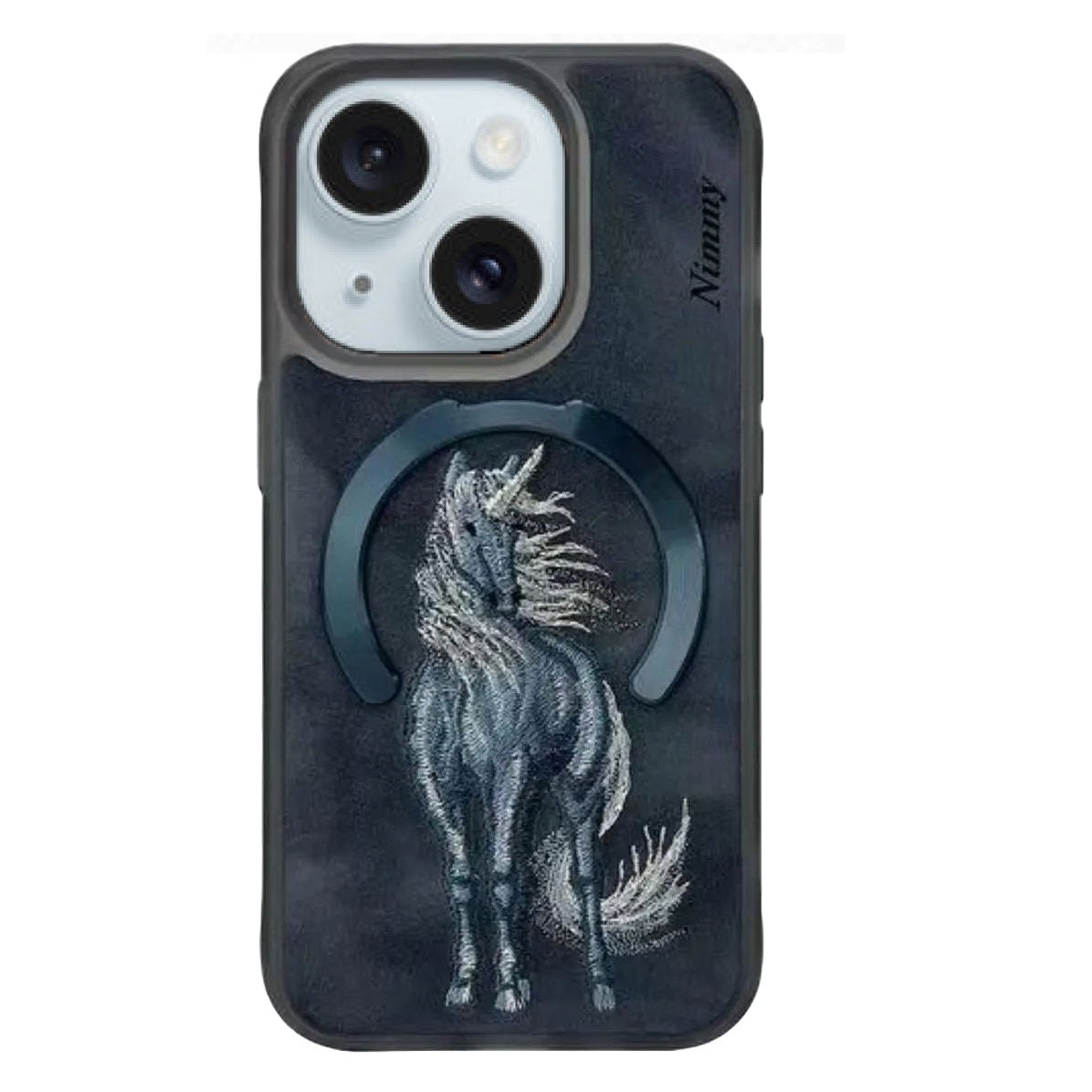 iPhone 15 Nimmy Official Fantasy Animal Series Case Cover Blue - Unicorn