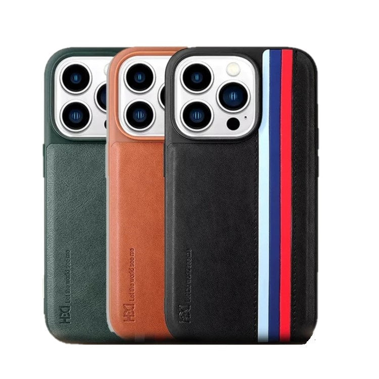 iPhone 14 Pro HBD Tri Stripes Premium Series Leather Case