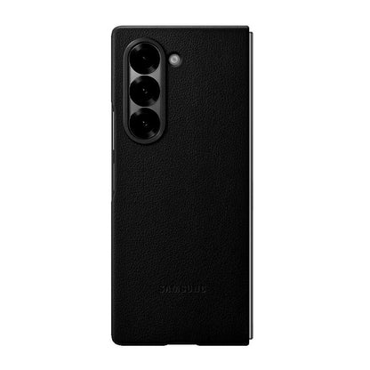 Samsung Galaxy Z Fold 6 Leather Case Protection Protective Shell Cover - Black