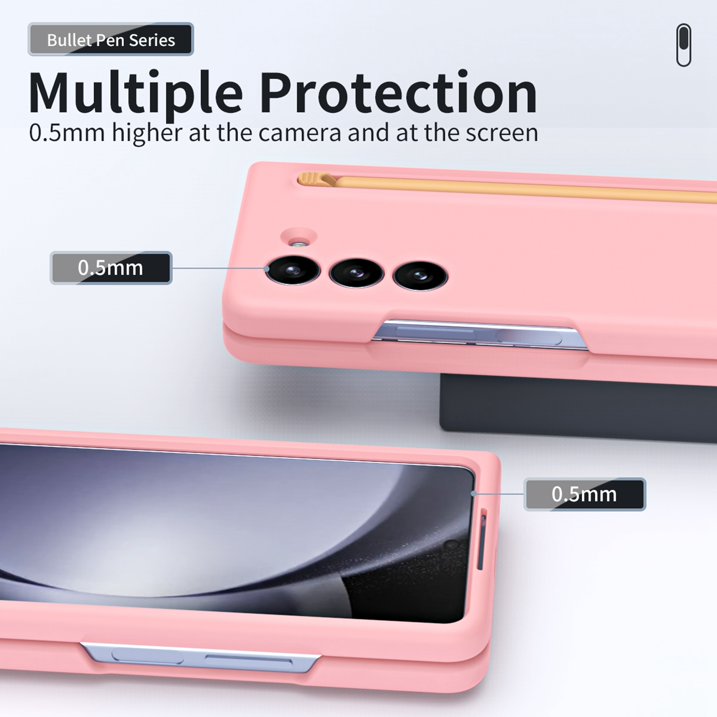 Samsung Galaxy Fold 4 Integrated Skin Feel Case with S Pen - Pink