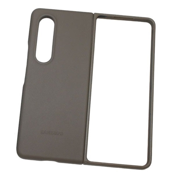 For Samsung Galaxy Fold 4 Leather Case - Gray