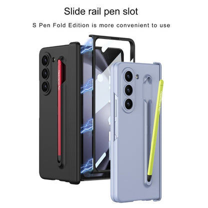 Samsung Galaxy Z Fold 6 Slim PC Case with Optical Magnetic Hinge Protection, Come with Colorful Stylus Pen & Front Glass - Gray