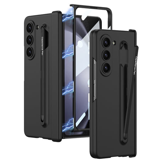 Samsung Galaxy Z Fold 6 Slim PC Case with Optical Magnetic Hinge Protection, Come with Colorful Stylus Pen & Front Glass