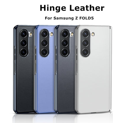 Samsung galaxy Z Fold 6 Hinge Leather Protective Case Matte Lichi Texture Shockproof Cover (No Front Frame)