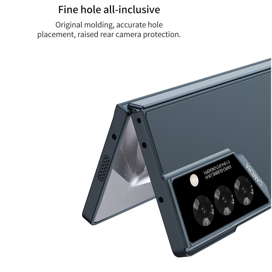 Samsung Galaxy Z Fold 6 Ultra-Thin Matte PC Case Eyes of Raptor with Camrea & Front Glass Protection - Black