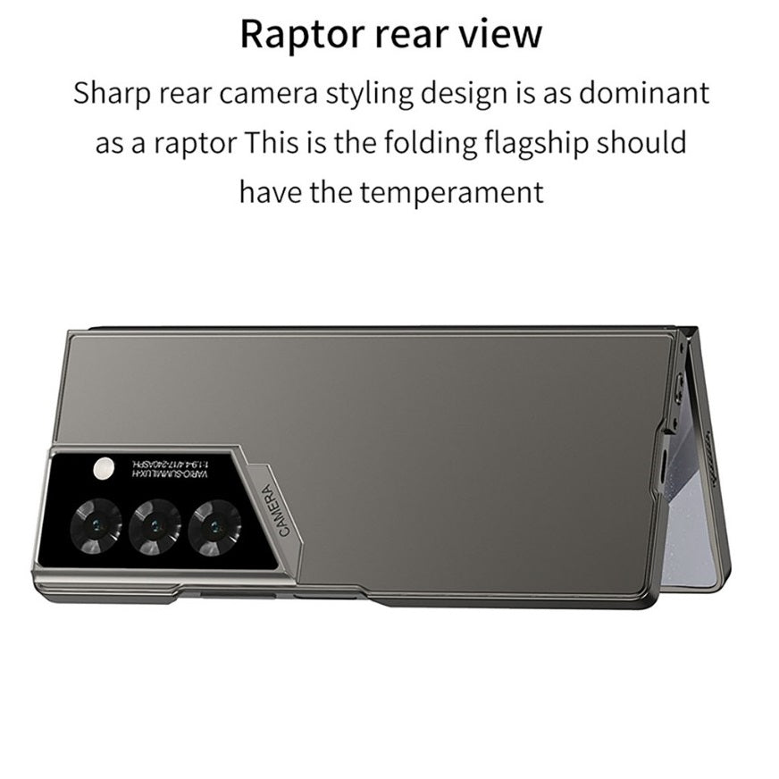 Samsung Galaxy Z Fold 6 Ultra-Thin Matte PC Case Eyes of Raptor with Camrea & Front Glass Protection - Gray