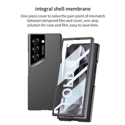 Samsung Galaxy Z Fold 6 Ultra-Thin Matte PC Case Eyes of Raptor with Camrea & Front Glass Protection - Gray