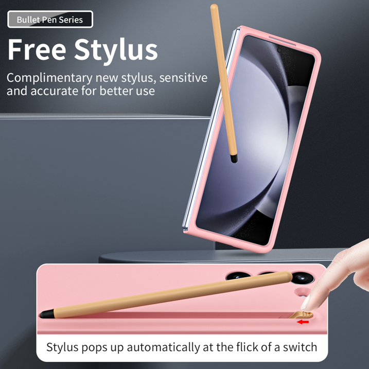 Samsung Galaxy Fold 4 Integrated Skin Feel Case with S Pen - Pink