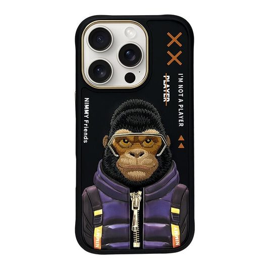 iPhone 16 Pro Max Nimmy Official Embroidery Jacket Series Back Cover - Gorilla