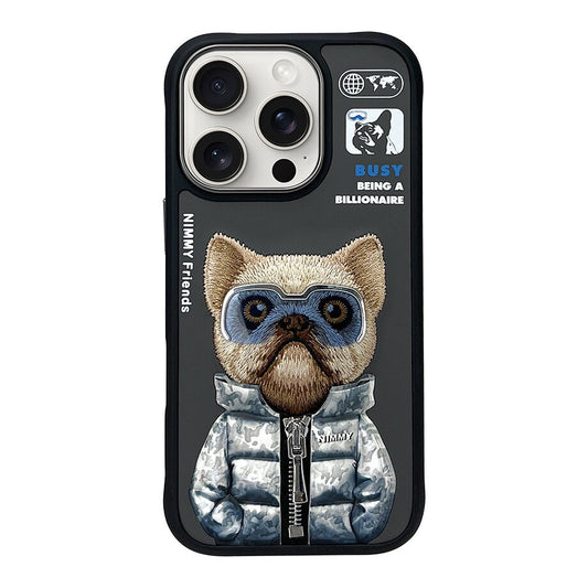 iPhone 16 Pro Max Nimmy Official Embroidery Jacket Series Back Cover - Dog