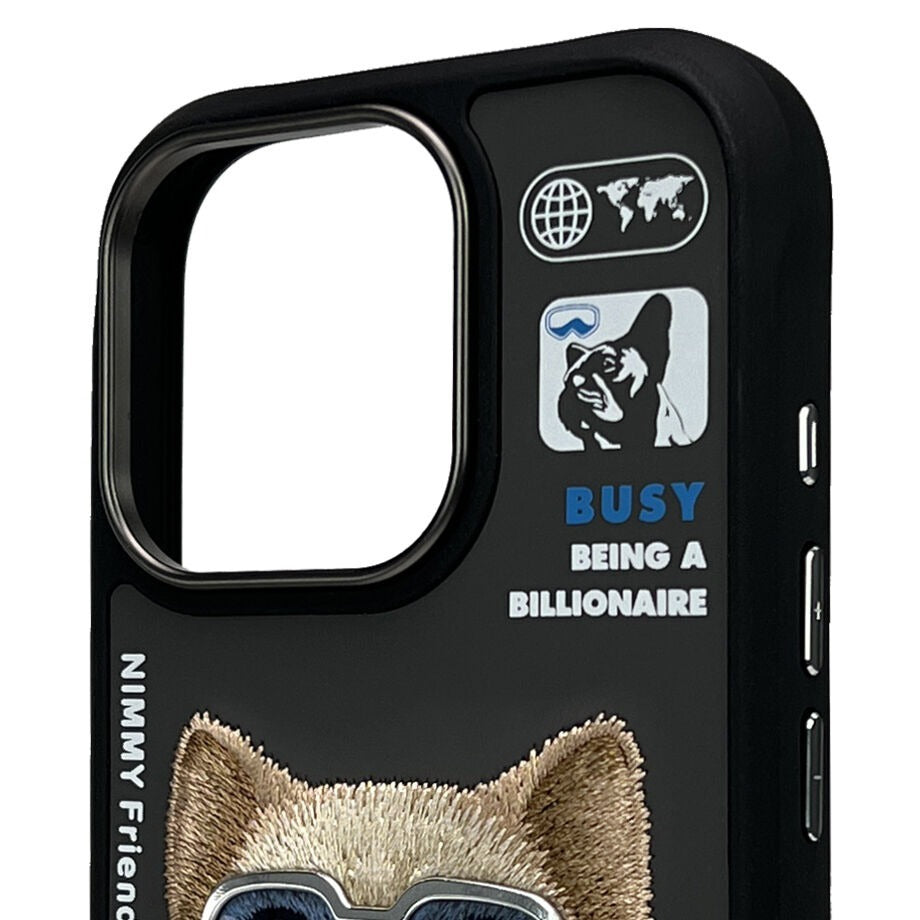 iPhone 16 Pro Max Nimmy Official Embroidery Jacket Series Back Cover - Dog