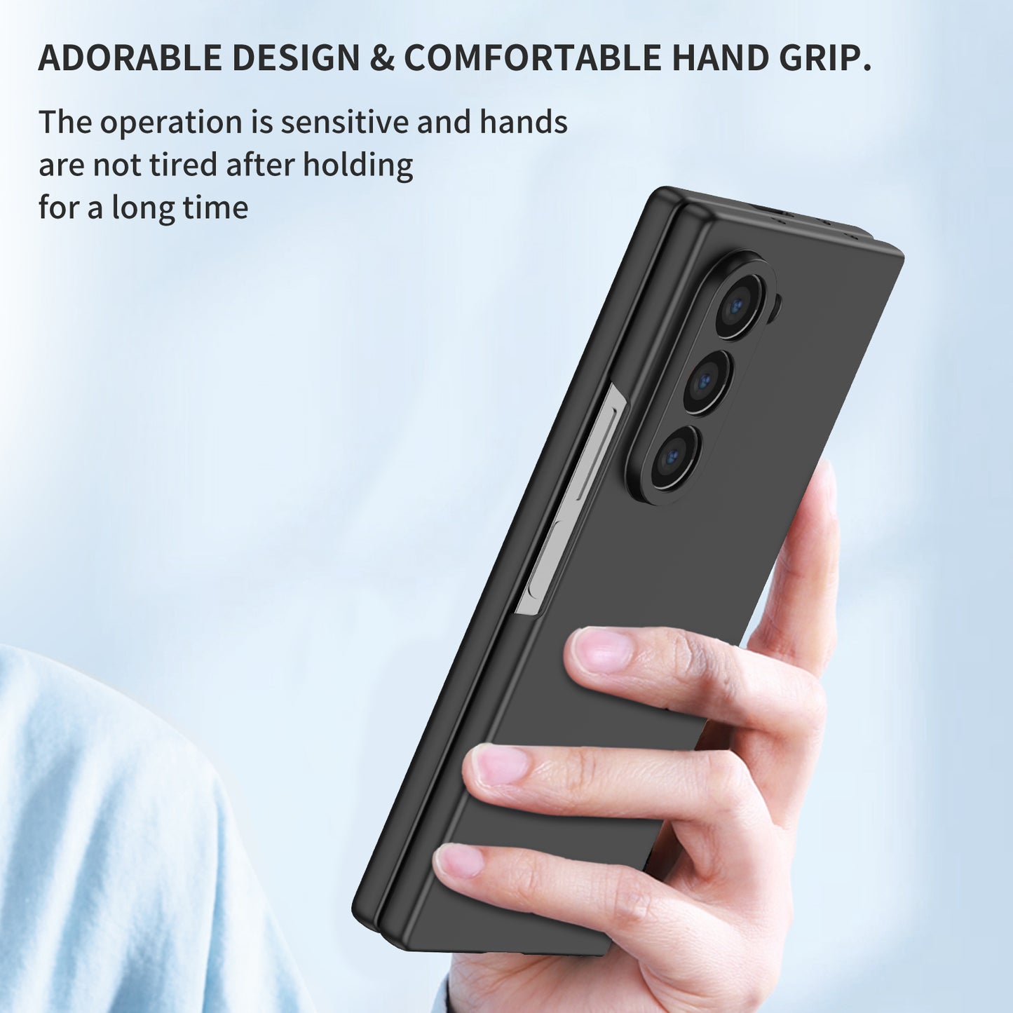 Samsung Galaxy Z Fold 6 Basic Protection Camera Protective Hard Shell PC Matte Cover - Black