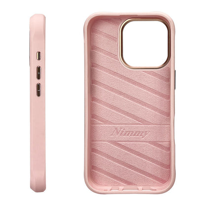 iPhone 16 Pro Max Nimmy Official Embroidery Chain Series Back Cover - Pink Cat