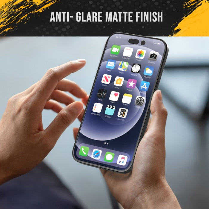 iPhone 14 Pro Max Anti Glare Matte Finish Tempered Glass - Anti Fingerprint