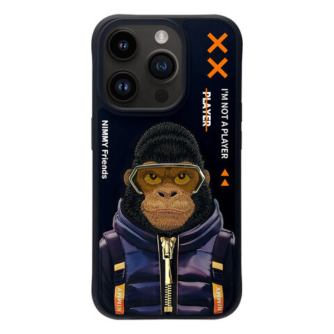 iPhone 14 Pro Nimmy Embroidery Jacket Series Case Cover - Gorilla