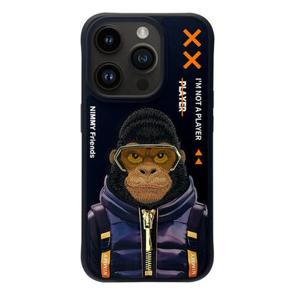 iPhone 14 Pro Nimmy Embroidery Jacket Series Case Cover - Gorilla