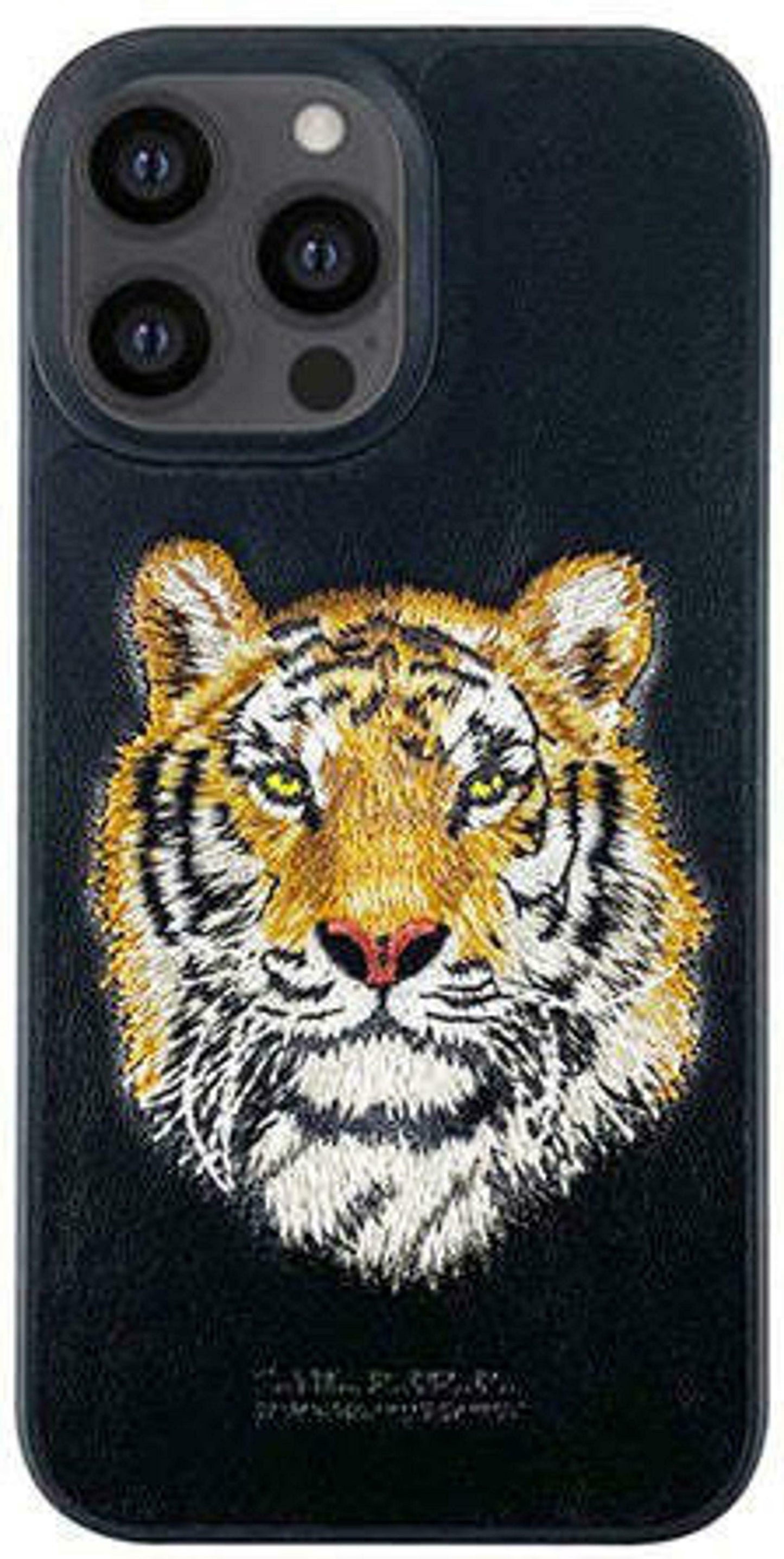 iPhone 14 Luxury 3D Embroided Santa Barbara Woven Leather Case