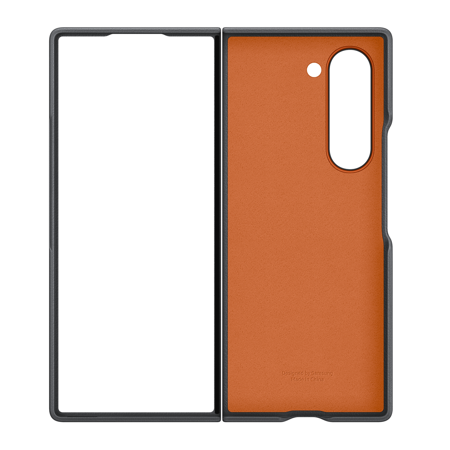 Samsung Galaxy Z Fold 6 Leather Case Protection Protective Shell Cover - Gray