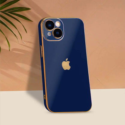 Electroplating 6D Design Logo View Back Cover for iPhone 14