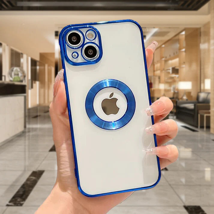 iPhone 14 Transparent Electroplating Case with Camera Protection