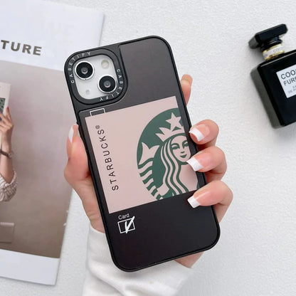 iPhone 14 Starbucks Reflective Mirror Case Card