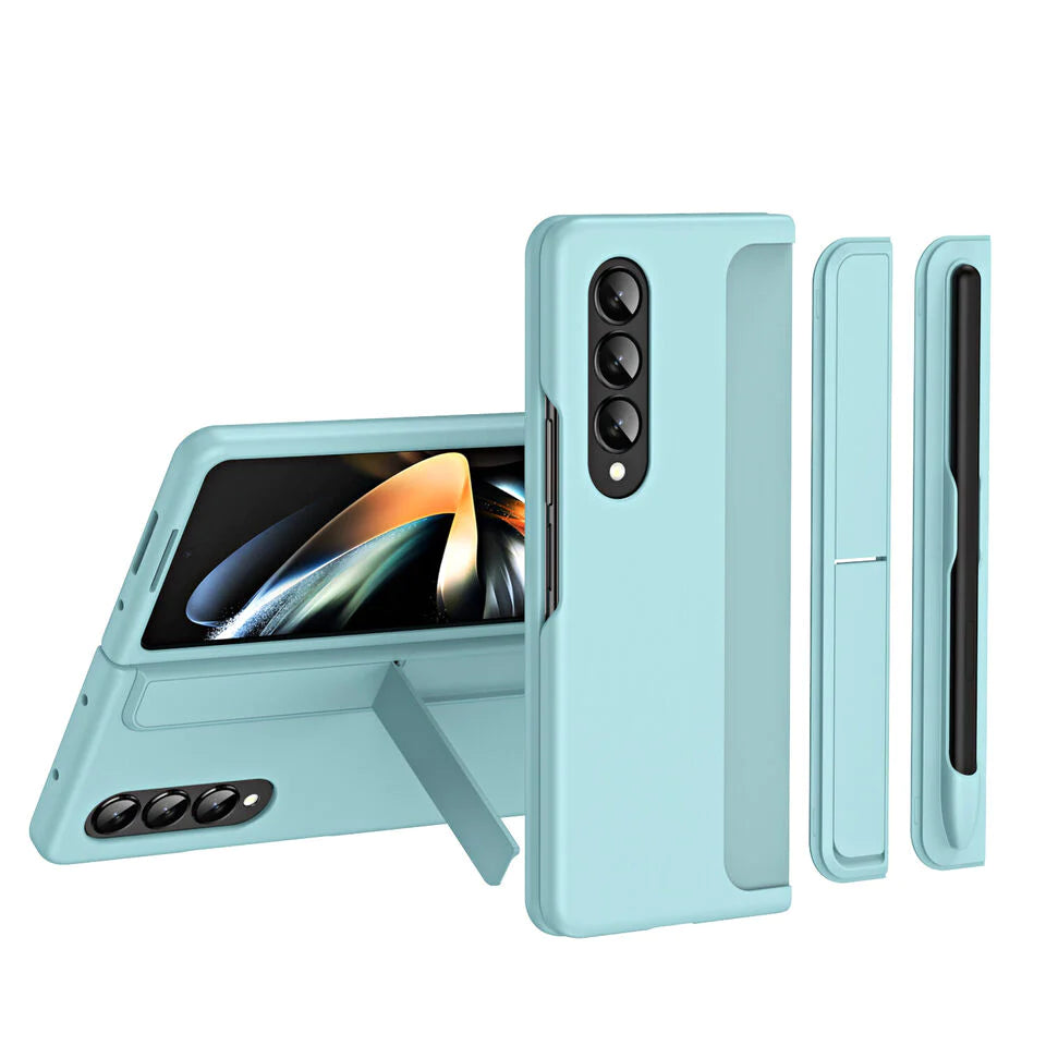 Samsung Galaxy Z Fold 4 Case with Pen Holder & Changable Panel - Mint