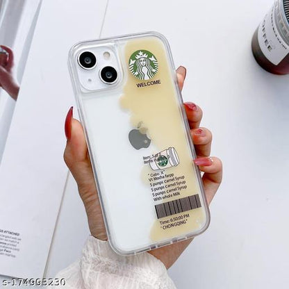 iPhone 14 Transparent Starbucks Case with Floating Cup