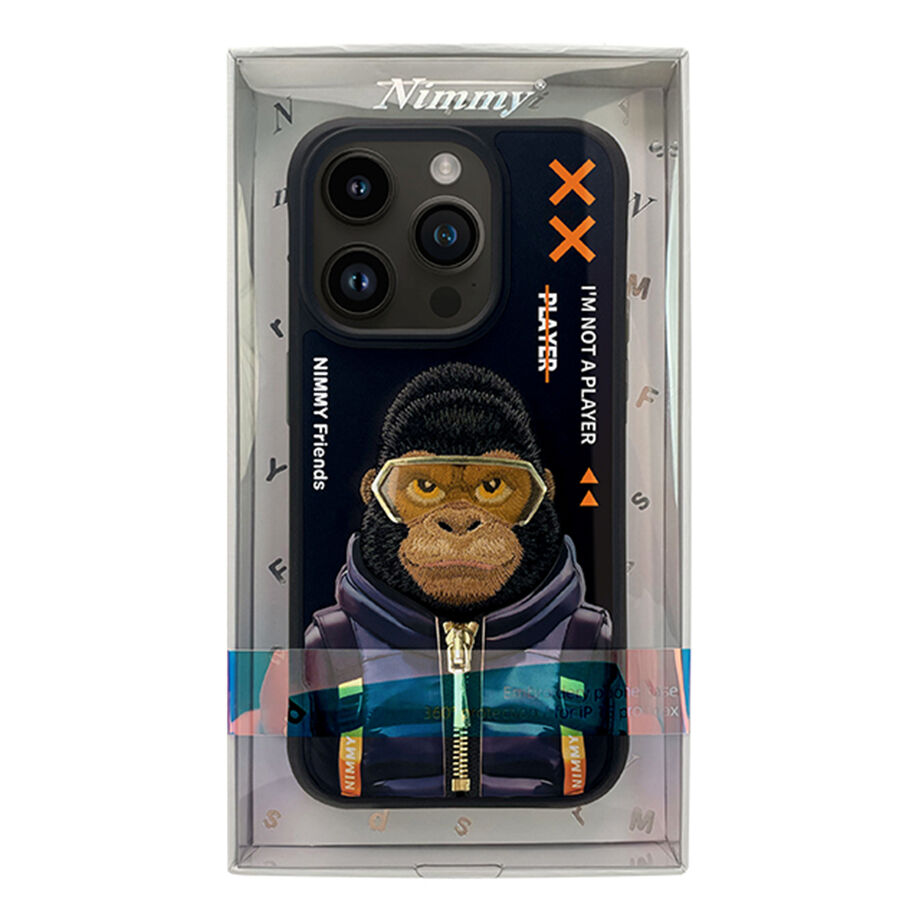 iPhone 14 Pro Nimmy Embroidery Jacket Series Case Cover - Gorilla