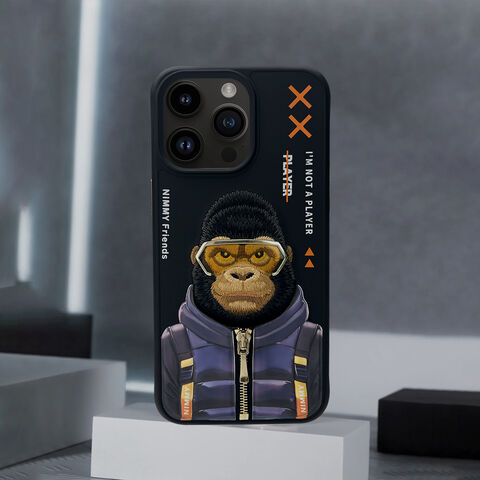 iPhone 14 Pro Nimmy Embroidery Jacket Series Case Cover - Gorilla