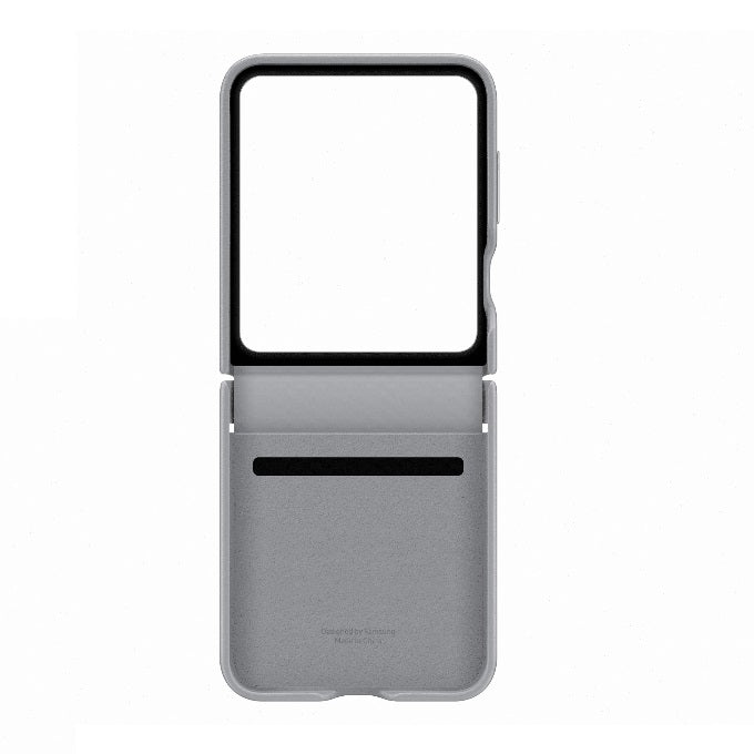 Samsung Galaxy Z Flip6 Leather Case Protection Protective Shell Cover - Gray