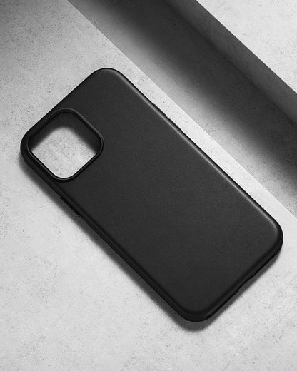 iPhone 13 Genuine Leather Case - Black