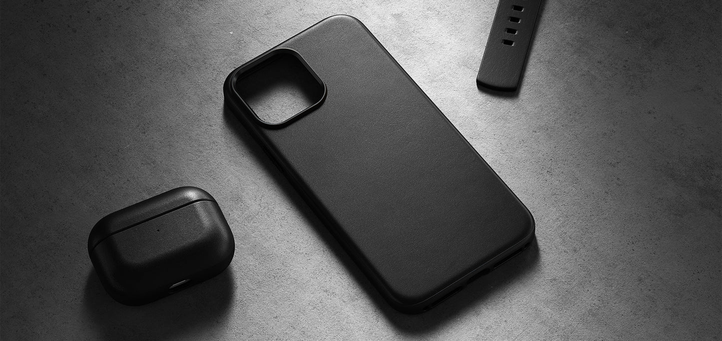 iPhone 13 Genuine Leather Case - Black